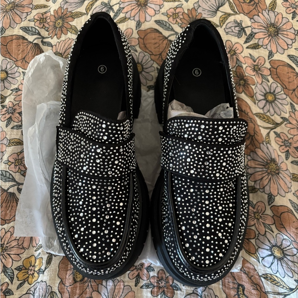 Nasty gal embellished loafers